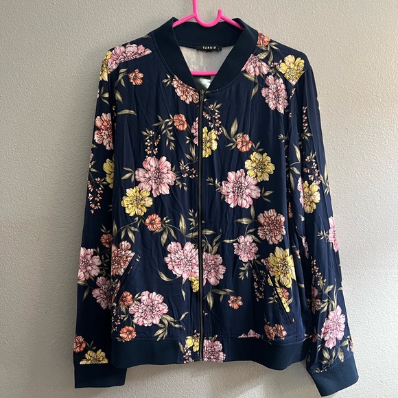 Floral bomber jacket oversized - Picture 1 of 6